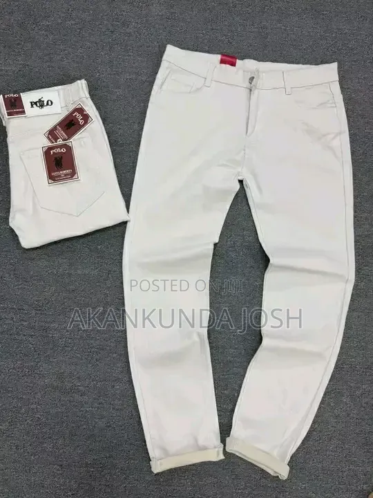 Denim White Hean Pants