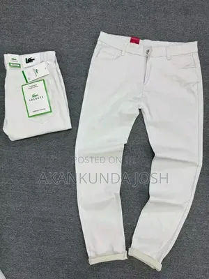 Denim White Hean Pants
