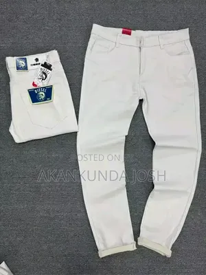 Denim White Hean Pants