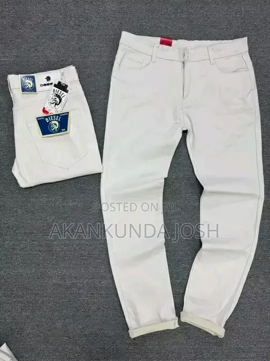 Denim White Hean Pants