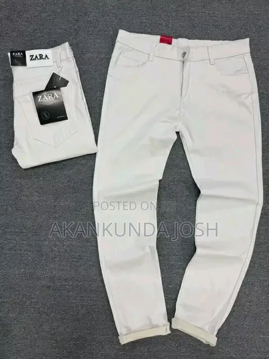 Denim White Hean Pants