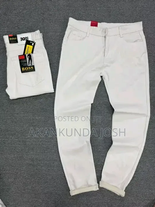 Denim White Hean Pants