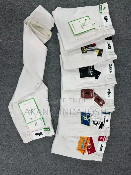 Denim White Hean Pants