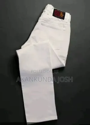 Denim White Hean Pants