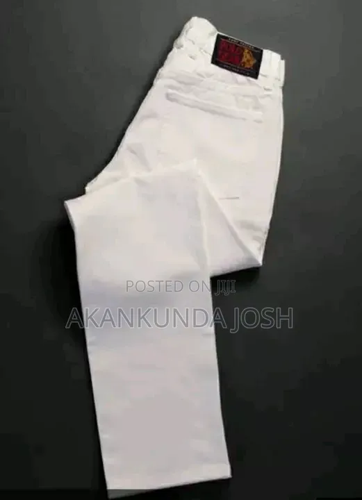 Denim White Hean Pants