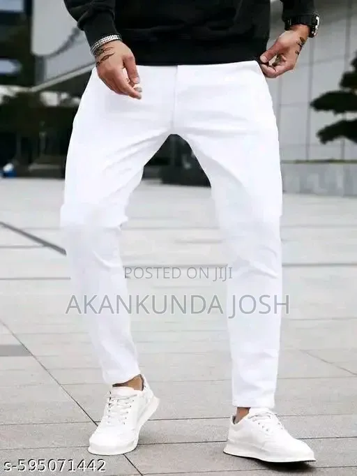 Denim White Hean Pants