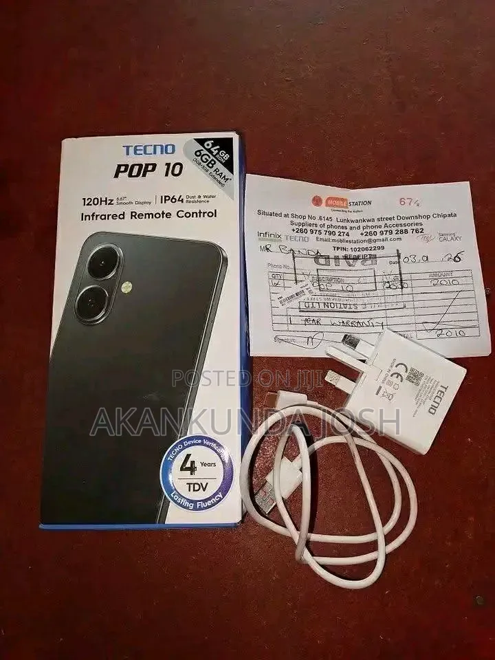 New Tecno Pop 10 128 GB Gray