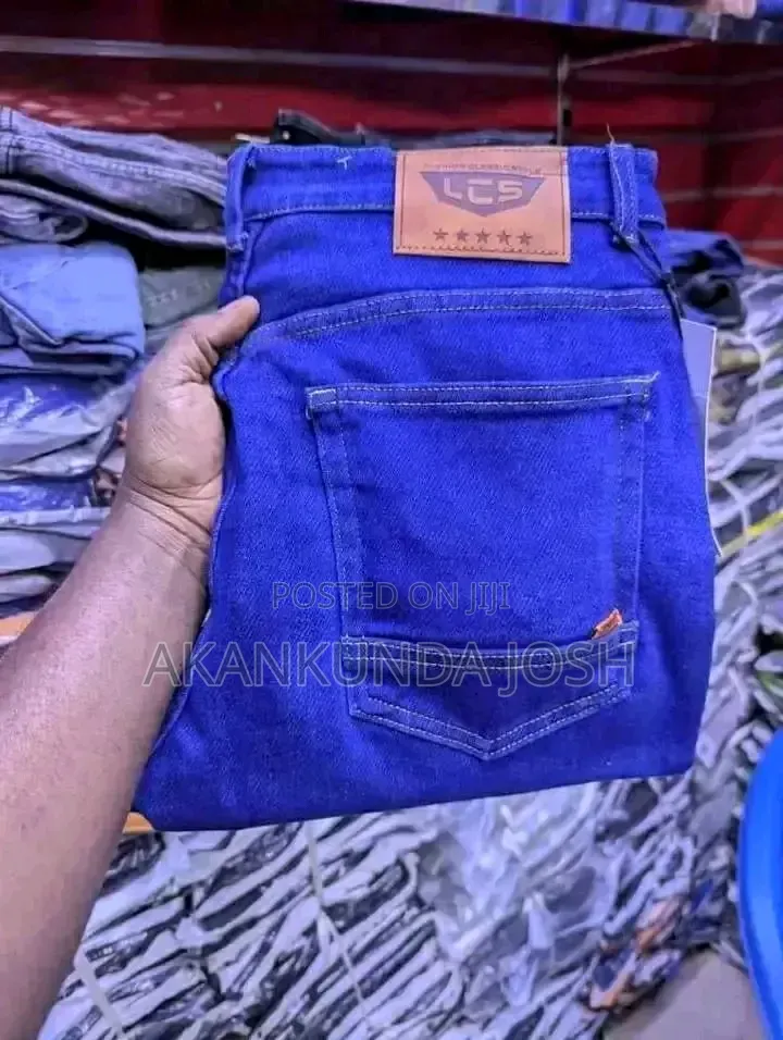 Plain Cotton Fabric Jeans