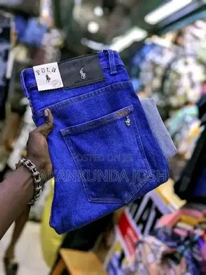 Plain Cotton Fabric Jeans