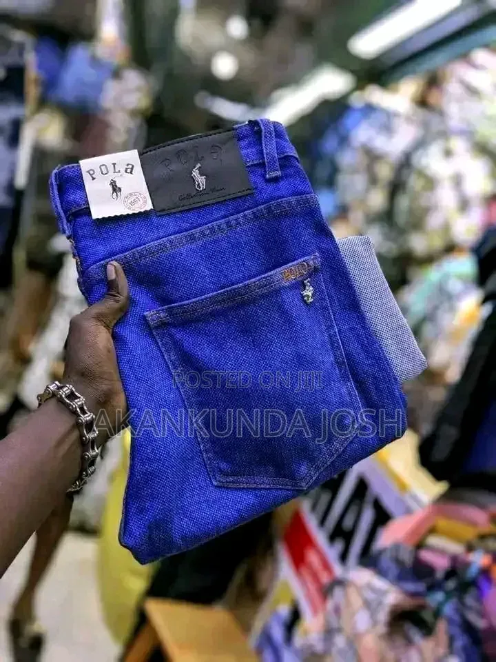 Plain Cotton Fabric Jeans