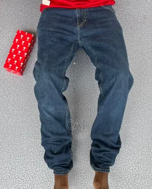 Men's Baggy, Loose-Fit Jeans. All Blue