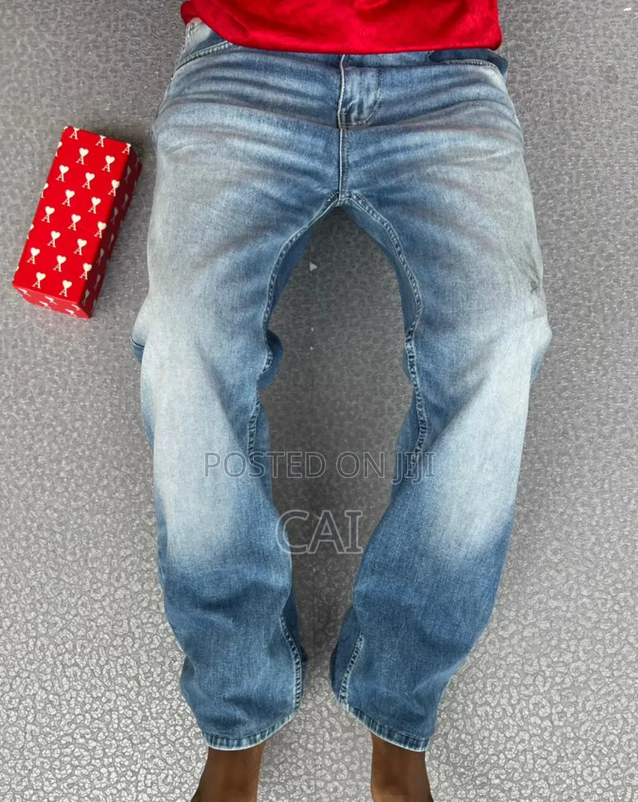 Men's Baggy, Loose-Fit Jeans. All Blue