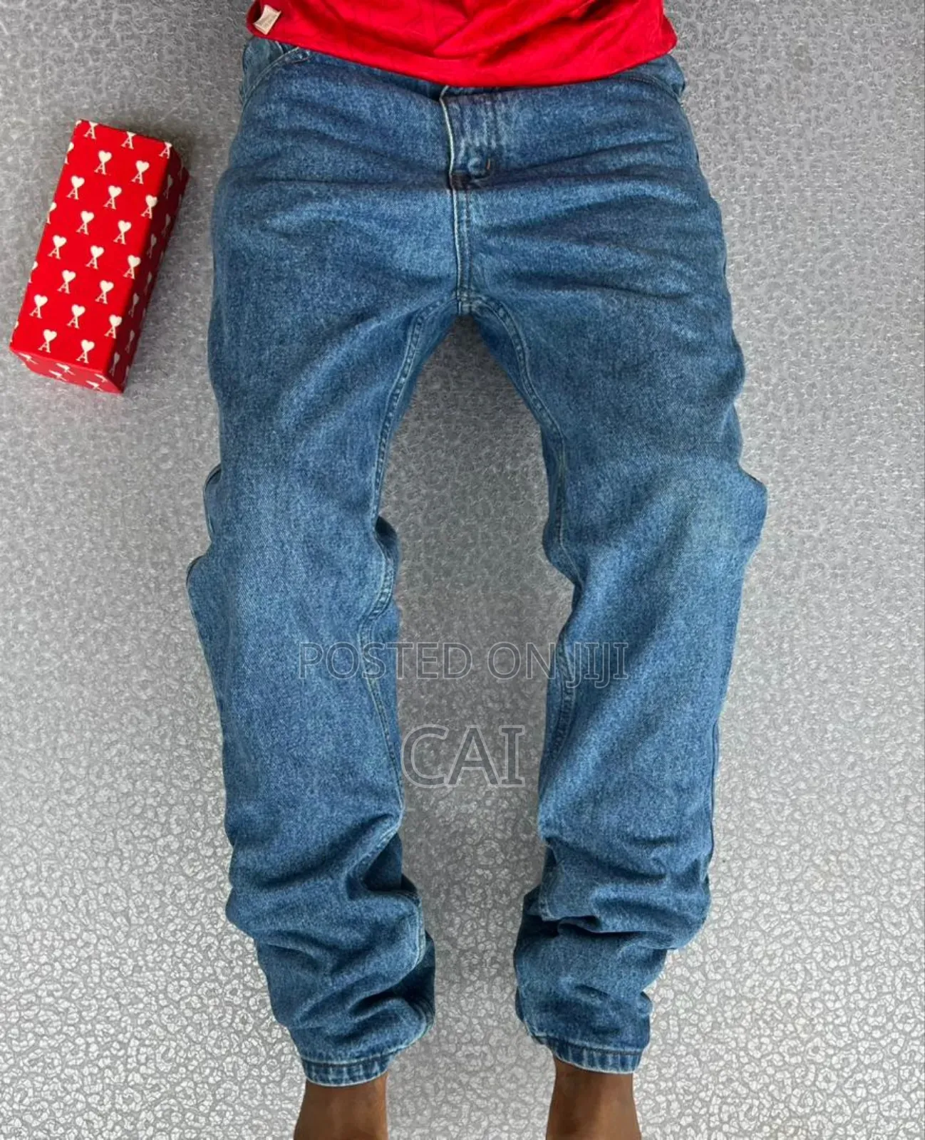 Men's Baggy, Loose-Fit Jeans. All Blue