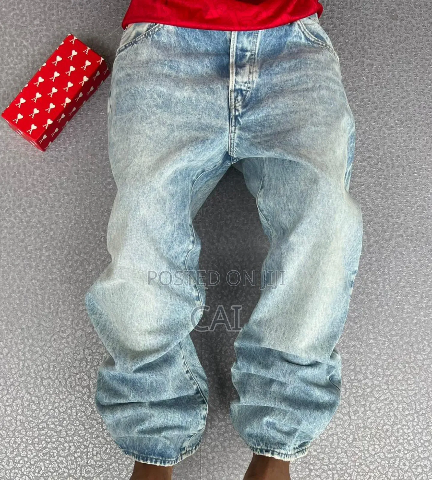 Men's Baggy, Loose-Fit Jeans. All Blue
