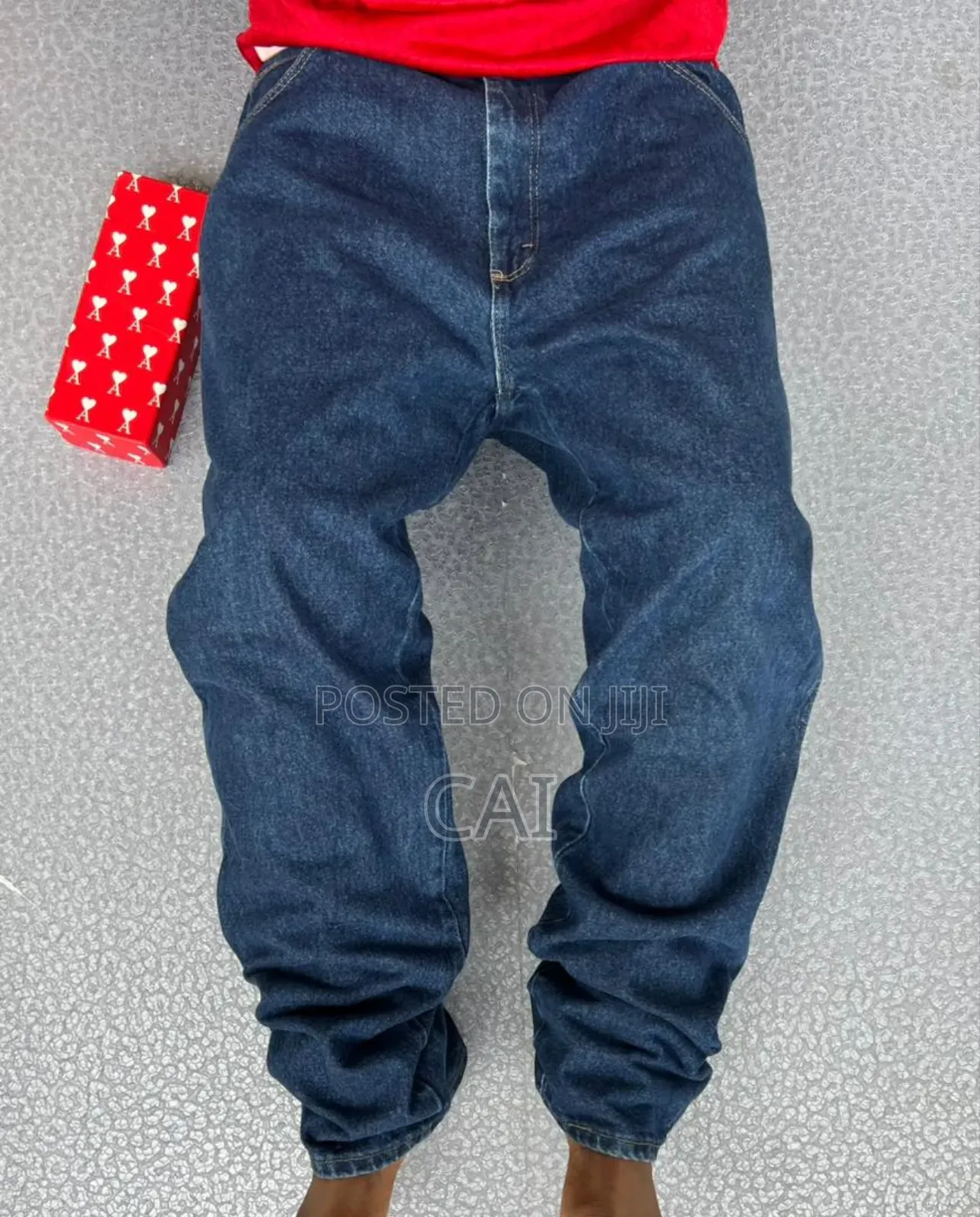 Men's Baggy, Loose-Fit Jeans. All Blue