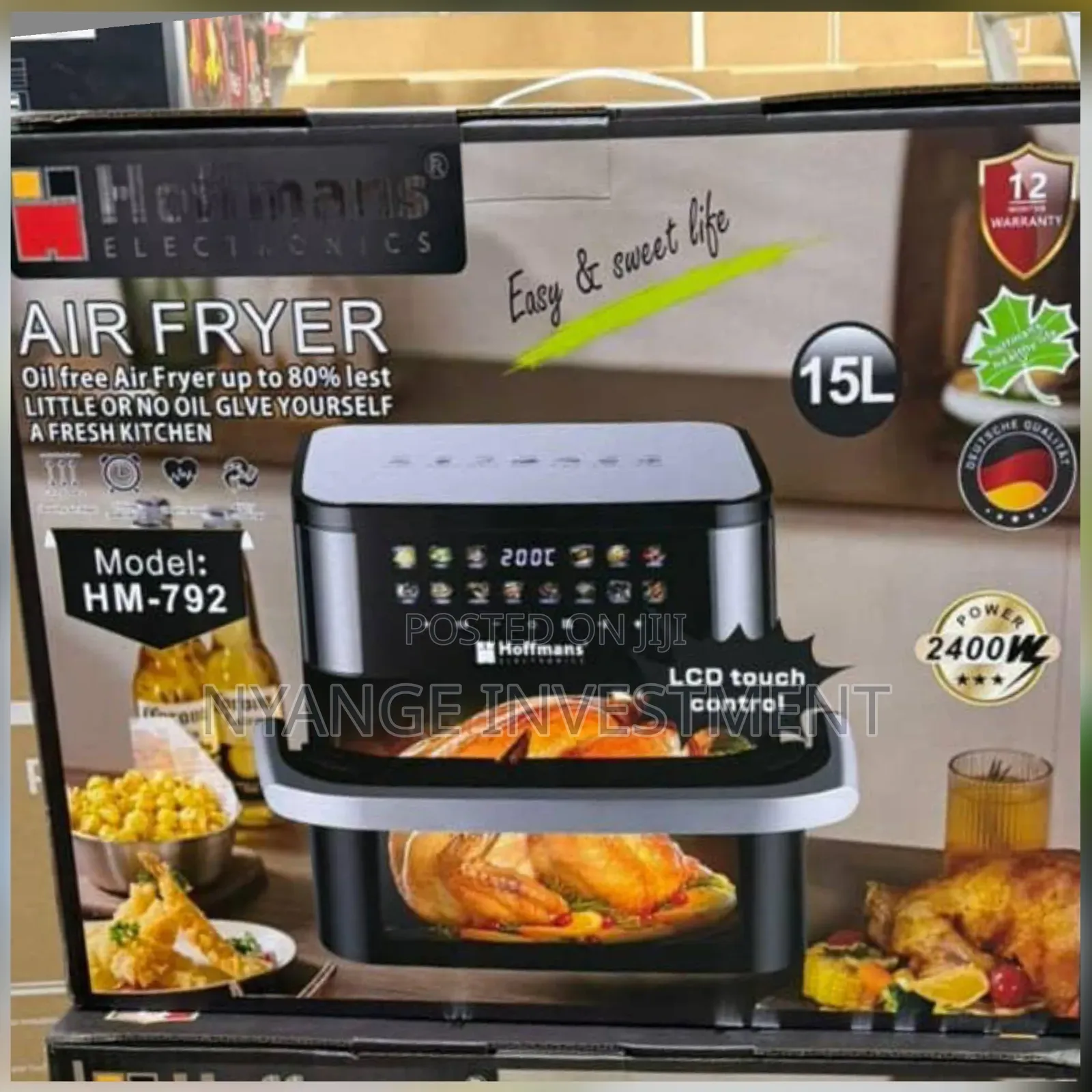 Hoffmans Hm-792 15l Digital Air Fryer. Air Fryer 15l