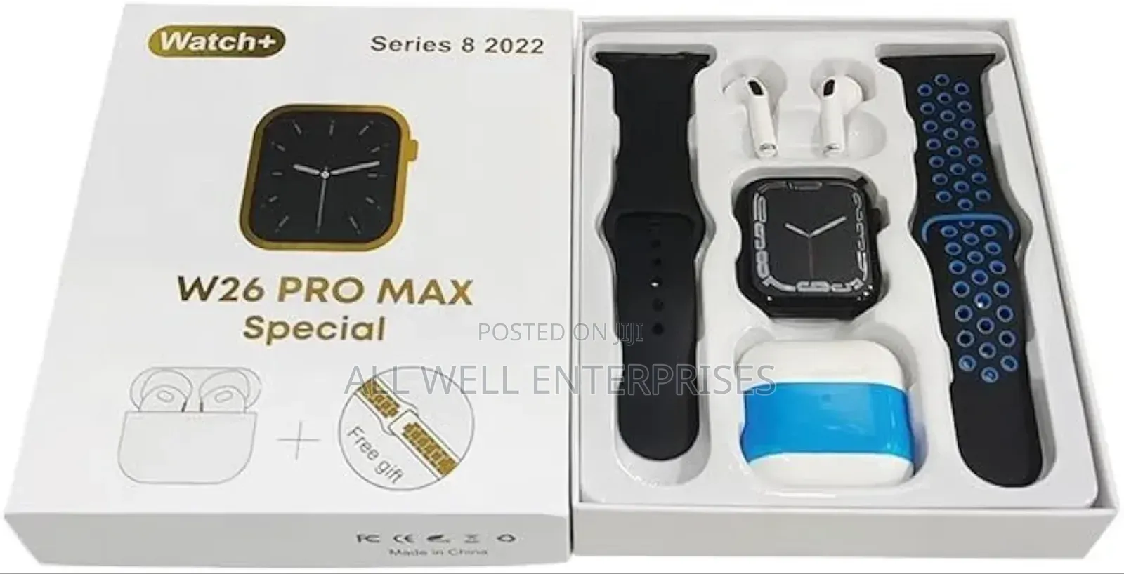 W26 Pro Max Smart Watch With Bluetooth Earphones