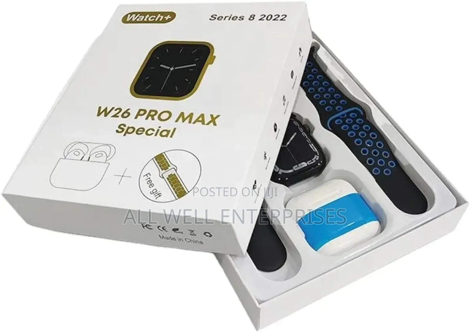 W26 Pro Max Smart Watch With Bluetooth Earphones