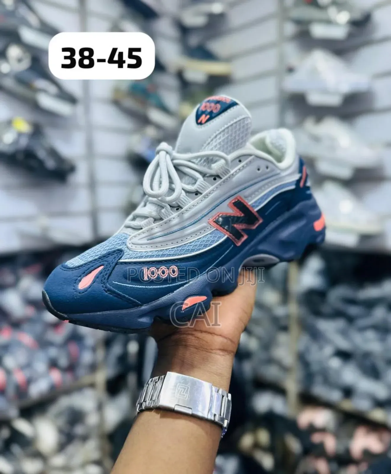 New Balance 1000 Sneakers in the Navy and Nautical Coral