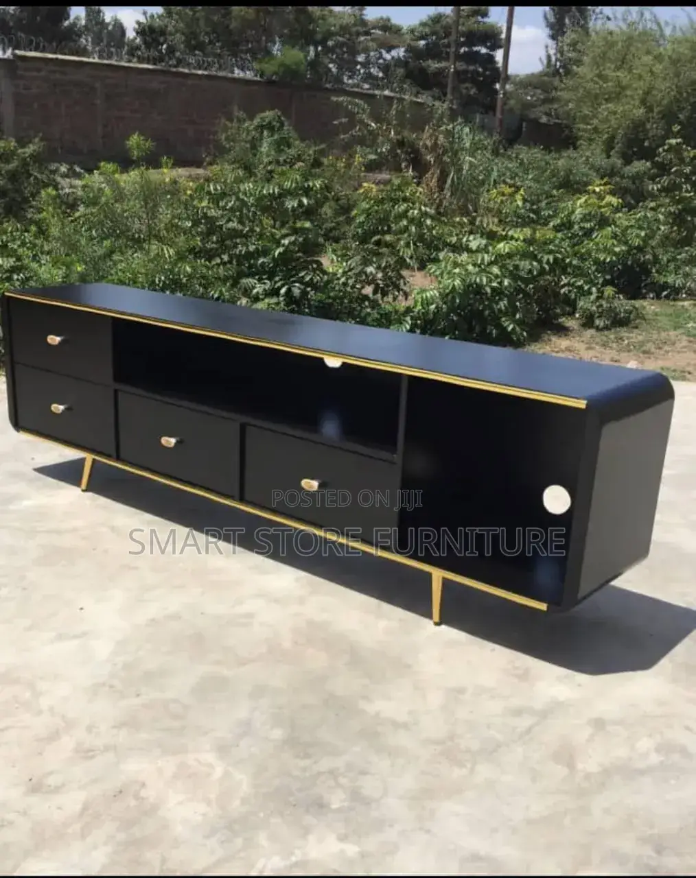 Tv Stand/Tv,Stand Black Colour and 4drowers With One Open