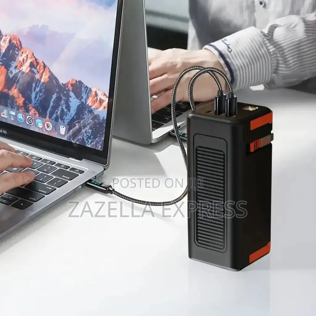 Porodo Power Boost 50000mah Power Bank 70cm Retractable Type-C Cable