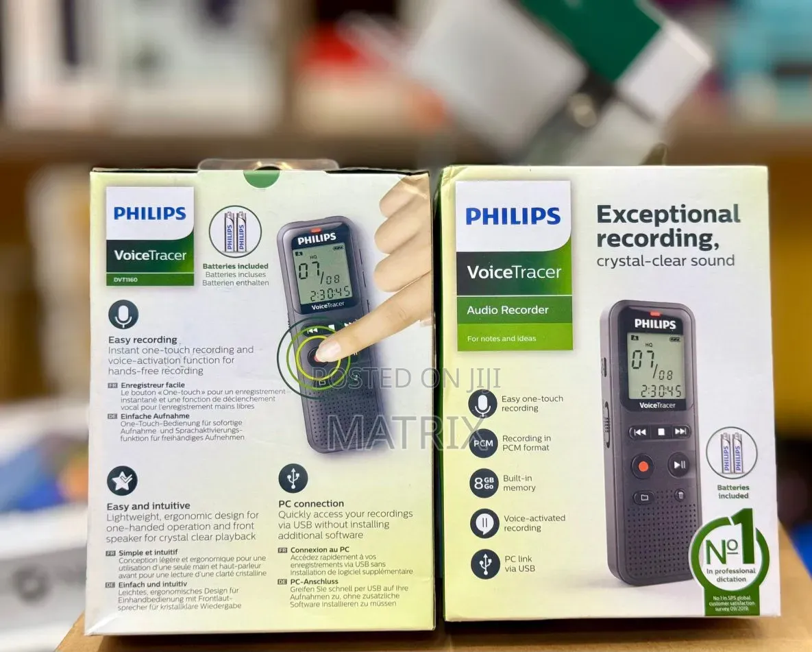 Philips Voice Tracer Digital Voice Recorder, Built in 8gb Storage