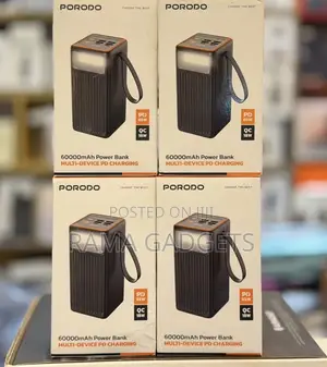 Porodo 60000mah Power Banks, Featuring Multidevice Power Delivery (Pd)