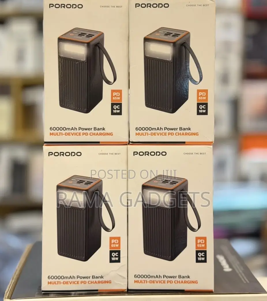 Porodo 60000mah Power Banks, Featuring Multidevice Power Delivery (Pd)