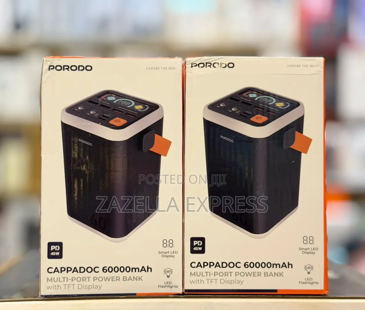 Porodo Cappadoc 60000mah Multi-Port Power Bank 45w Power Delivery,