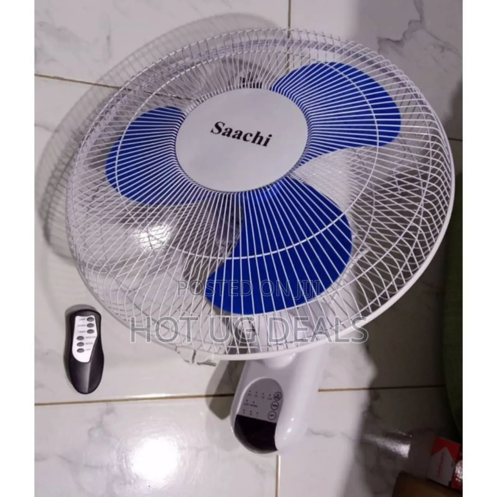 Saachi 16 Inch Wall Fan With Remote Control and 3 Speeds -White