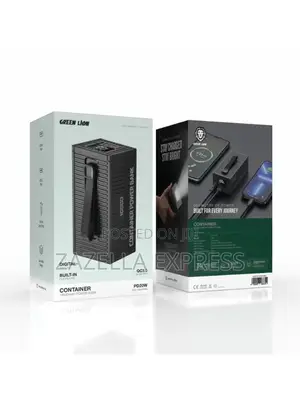 Green Lion Container Power Bank 10000mah Pd 20w, Unit With 4in1 Cable