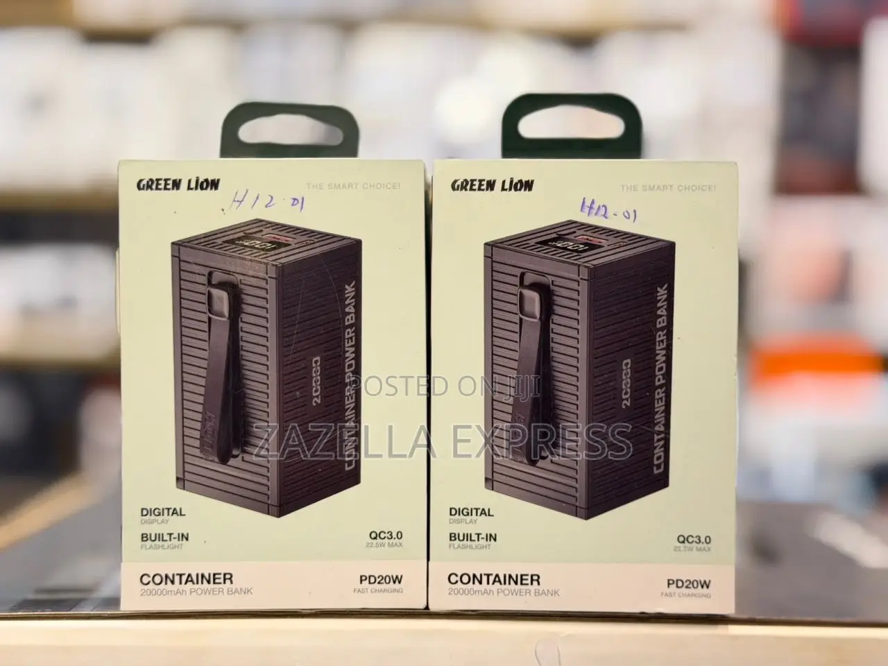 Green Lion Container Power Bank 20000mah 20w, With 4in1 Charging