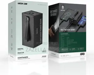 Green Lion Container Power Bank 50000mah 20w, With 4in1 Charging