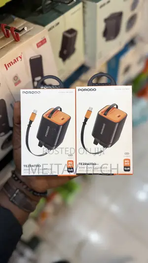 30w Gan Charger With Usb C Retractable Cable