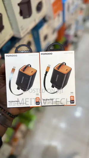 30w Gan Charger With Usb C Retractable Cable