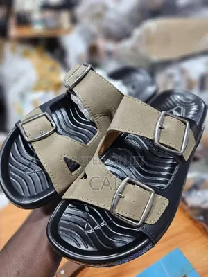 Men's Dual Buckle Comfort Slide Sandals