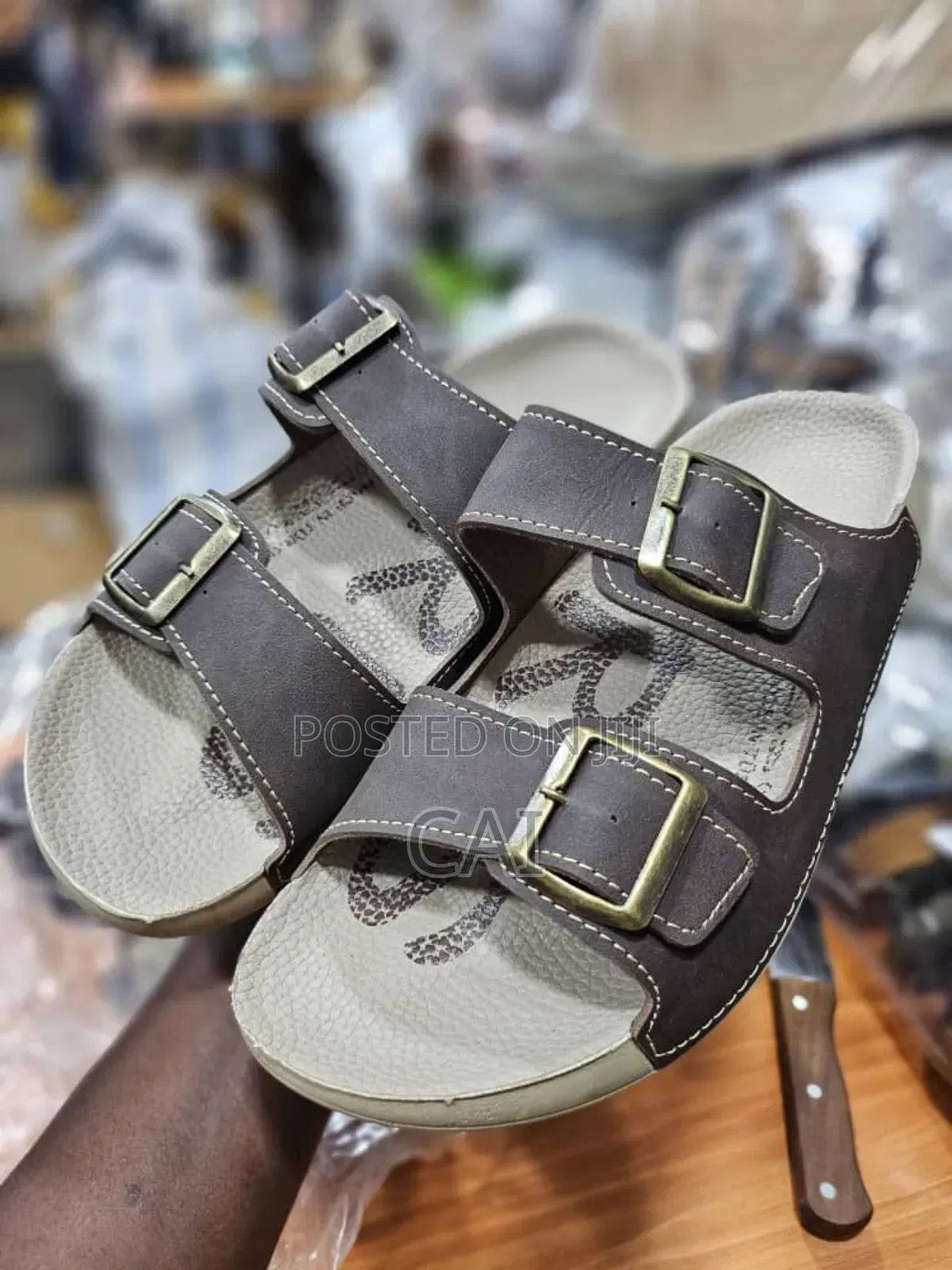 Polex Brand Men's Classic Double-Strap Sandals