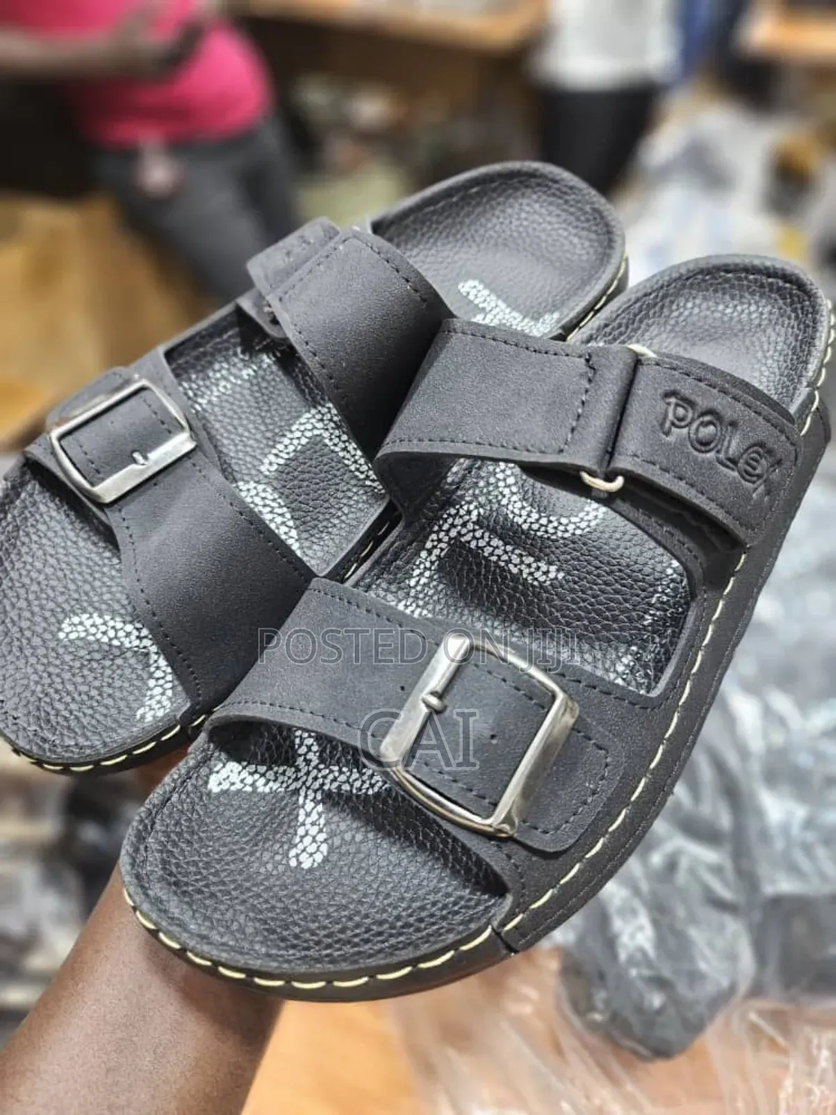 Polex Brand Men's Classic Double-Strap Sandals