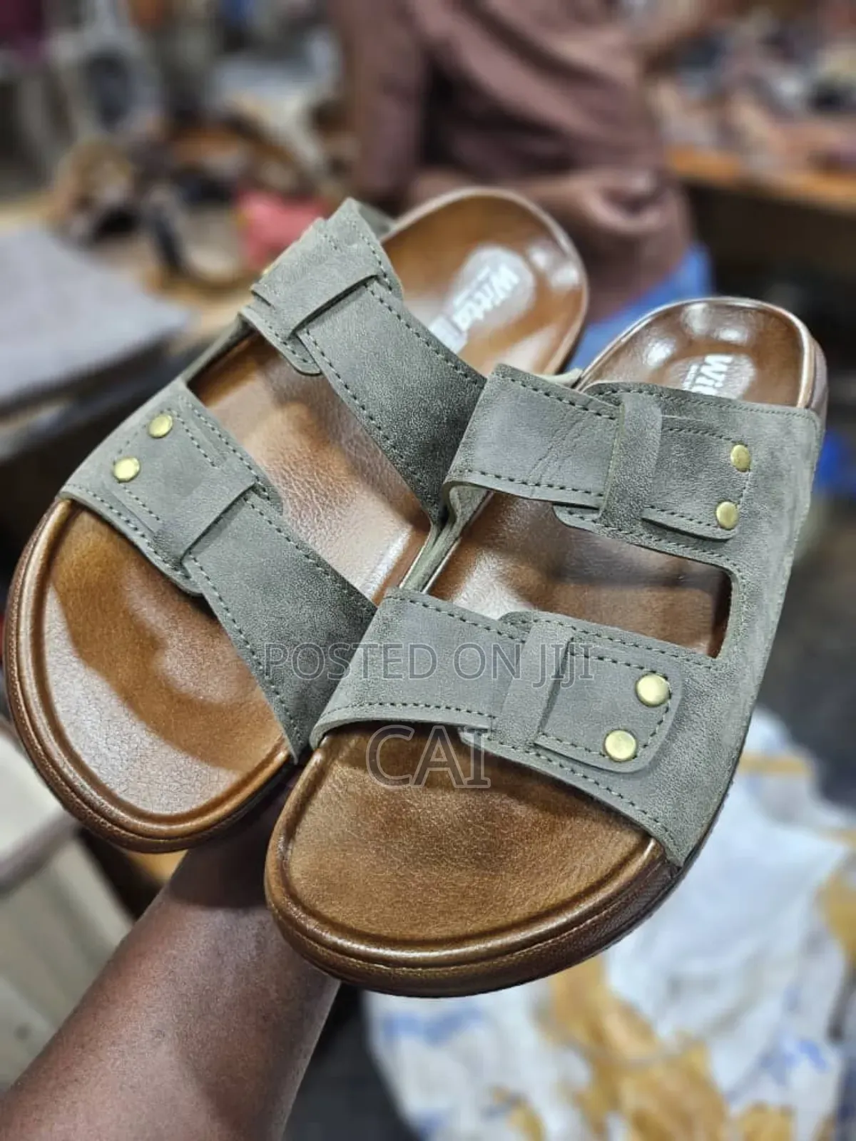 Witta Original Men's Suede Leather Buckle Sandals.