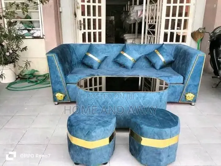 3 Seater Sofas + Center Table Pouf + 2 Side Poufs From 880,000/-