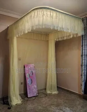 Elegant Cream Wall Mounting Mosquito Net