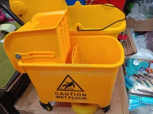 20l Commercial Mop Bucket With Wringer Wheels – Wet Floor Cleaning