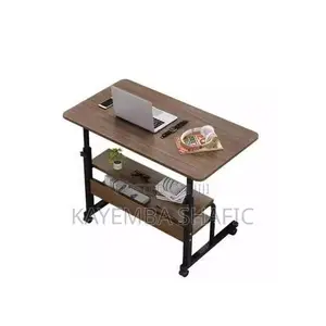 Mobile Adjustable Laptop Desk With Storage Shelves – Bedside Table
