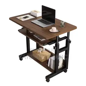 Mobile Adjustable Laptop Desk With Storage Shelves – Bedside Table