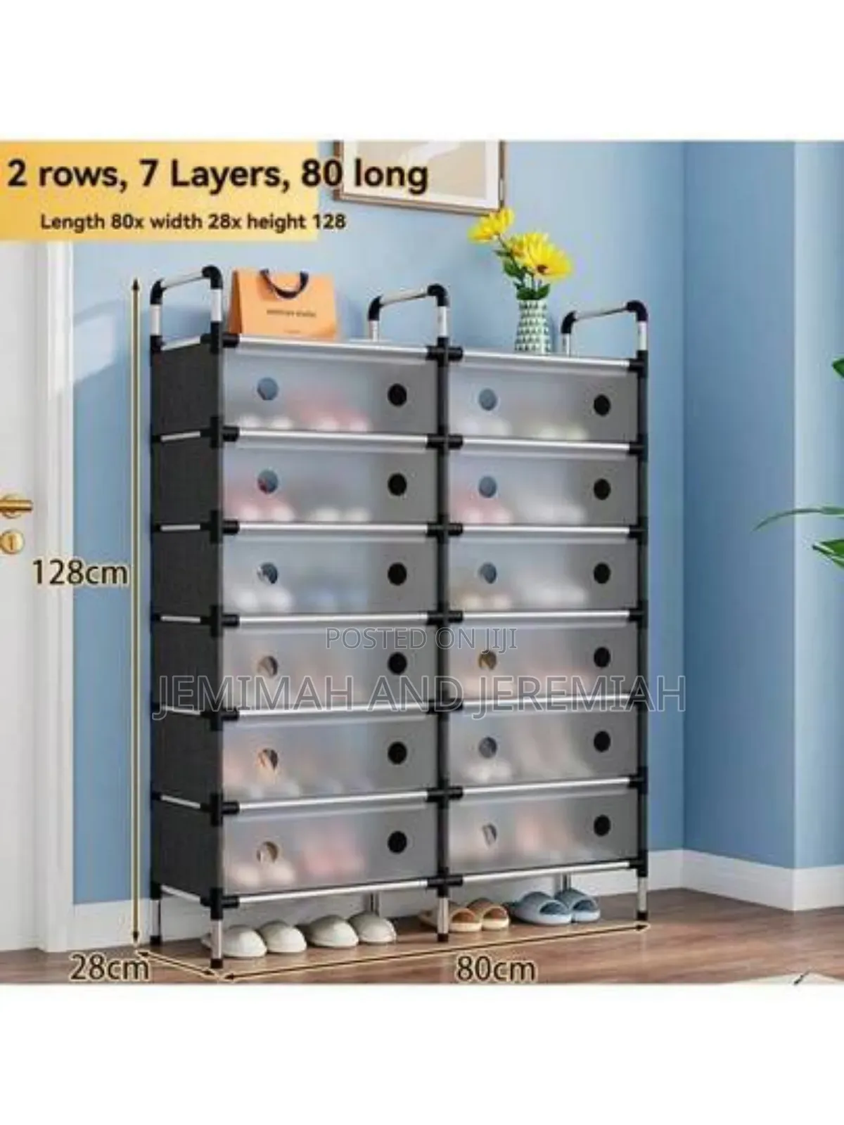 2 Column Dustproof Shoe Rack
