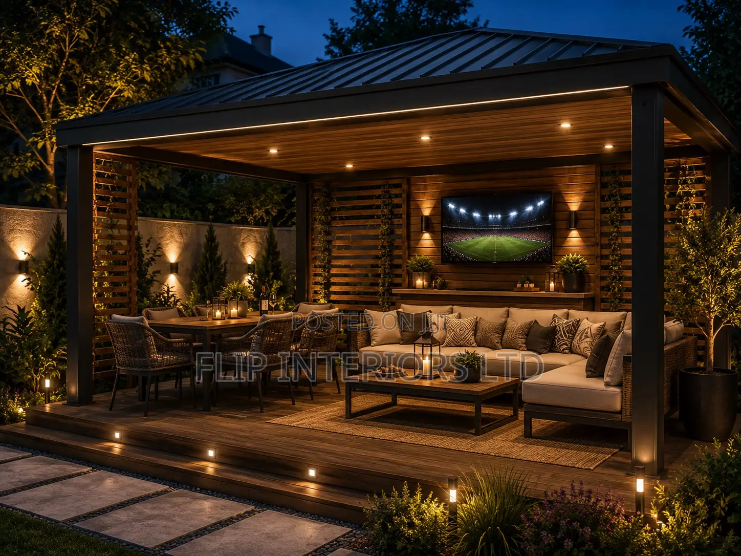 Elegant Roofed Gazebo Design Construction Services
