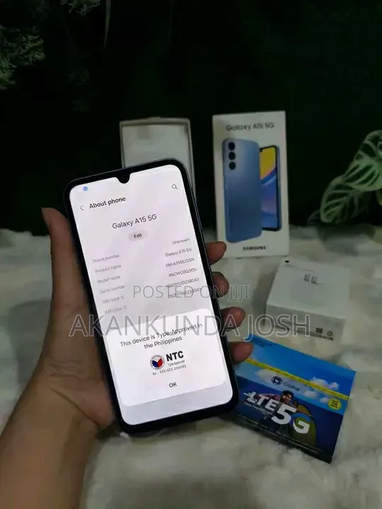 New Samsung Galaxy A15 5G 256 GB Blue