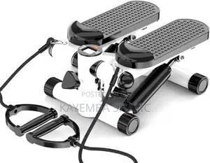 Brand New 2-in-1 Mini Stepper Exercise Machine With Resistance Bands