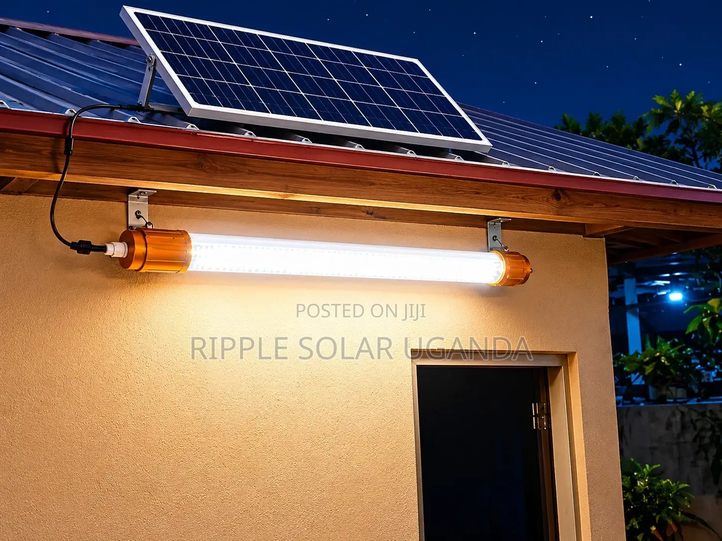 300w Solar Led Tube Light With Remote Waterproof Outdoor Lamp