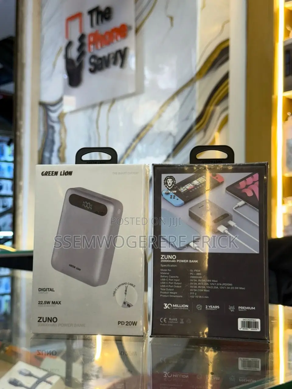 Green Lion Zuno 20000 Mah Power Bank